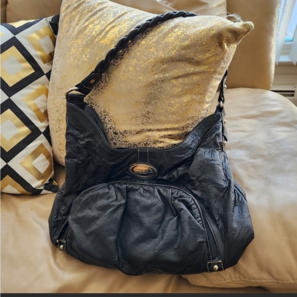 Black Leather Shoulder Bag